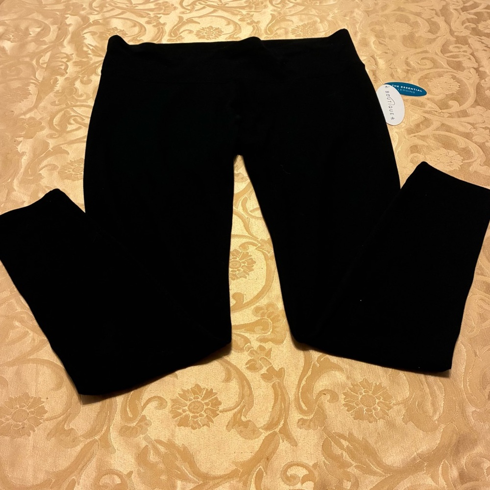 Boutique Brand Black Cotton Leggings 1x